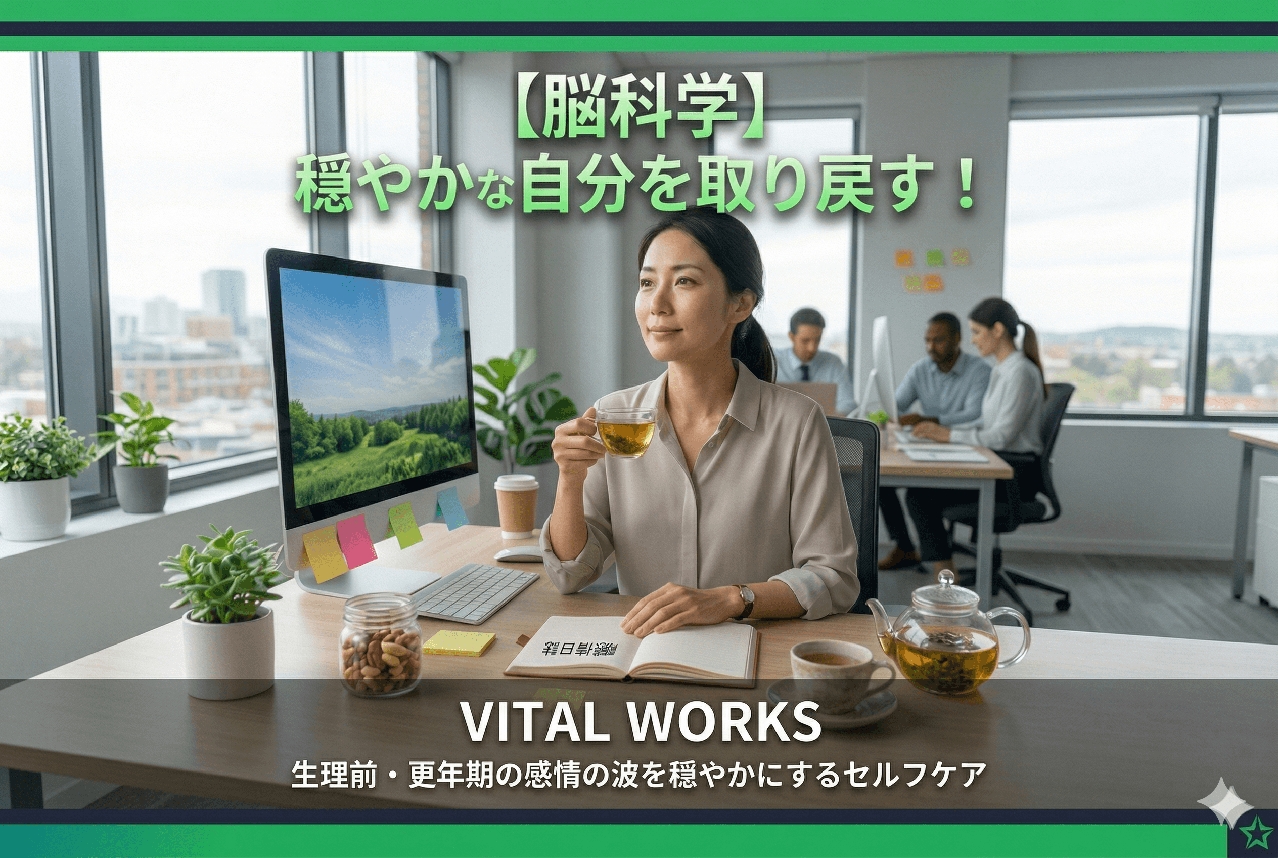 【脳科学×エビデンス】生理前・更年期の感情の波を穏やかに。多忙な女性のための感情安定セルフケア大全