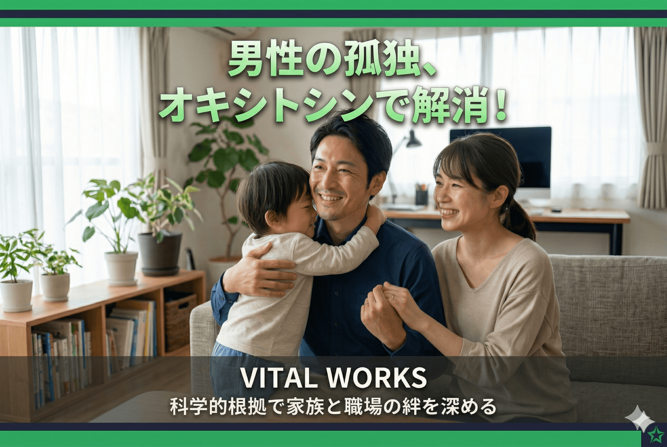 【男性向け】「愛情ホルモンは女性だけ」は誤解！オキシトシンで孤独感を解消し、夫婦・親子・職場の絆を深める科学的アプローチ